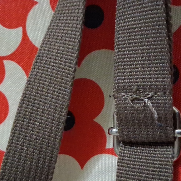 Orla Kiely Floral Red and White Crossbody Bag - Picture 14 of 16